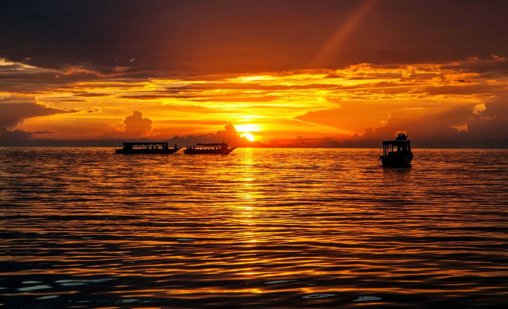 Khmer Flavors, Buddhist Blessing, and Sunset over Tonlé Sap